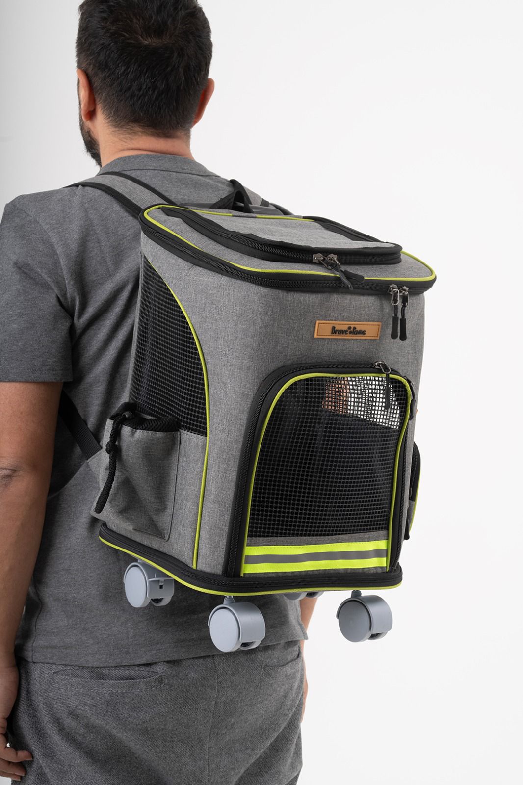 BR.PAWS 4 TEKERLEKLİ MODEL KEDİ VE KÖPEK TAŞIMA ÇANTASI